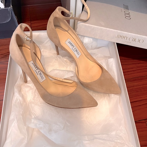 Jimmy Choo shoes LUCY 100 Nude size 37.5 - Picture 1 of 8